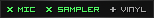 The section expansion buttons