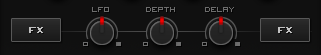 The effect control section of the mixer