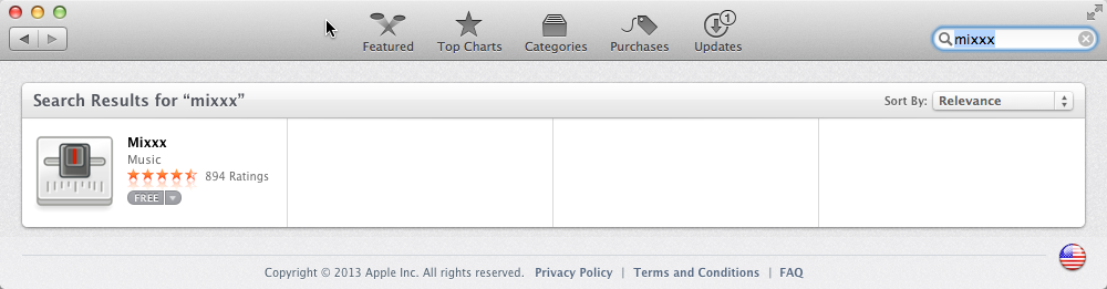 Mixxx Installation from the Mac App Store