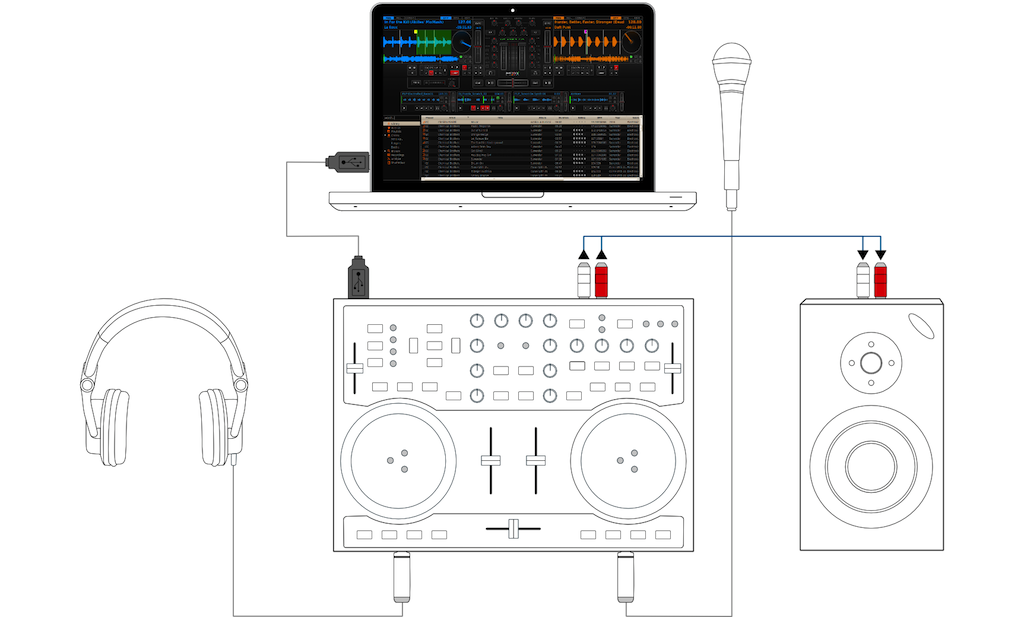Using Mixxx together with a MIDI controller and integrated soundcard
