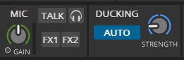 The microphone ducking section